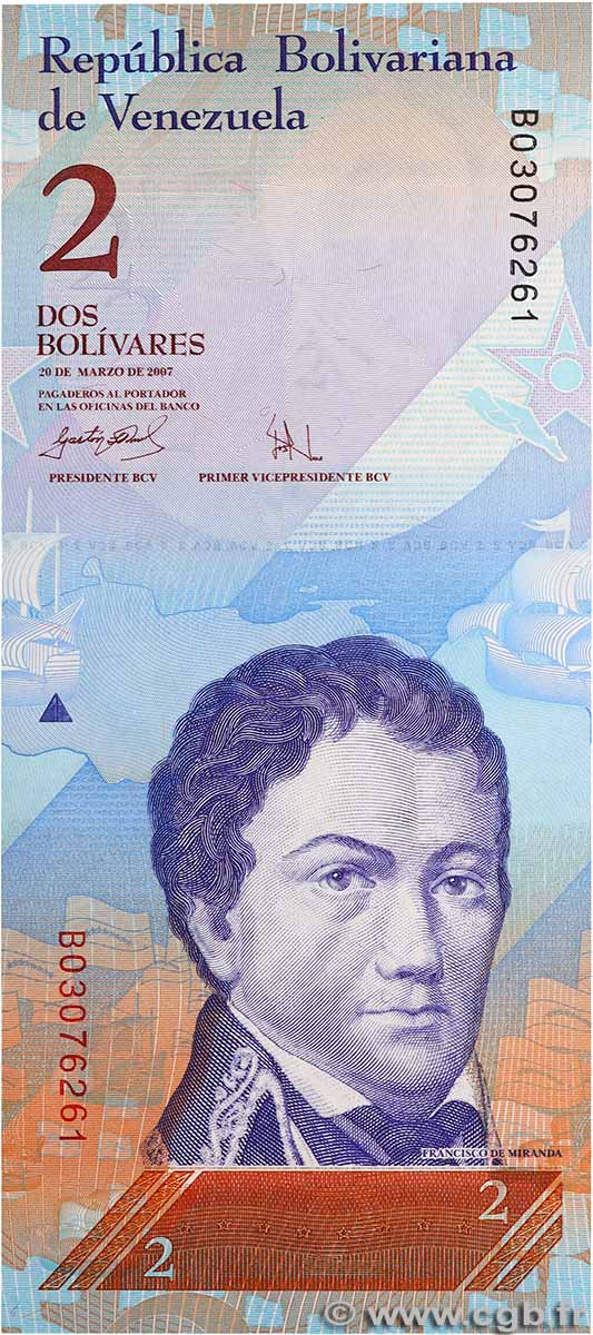 2 Bolivares VENEZUELA 2007 P.088a UNC