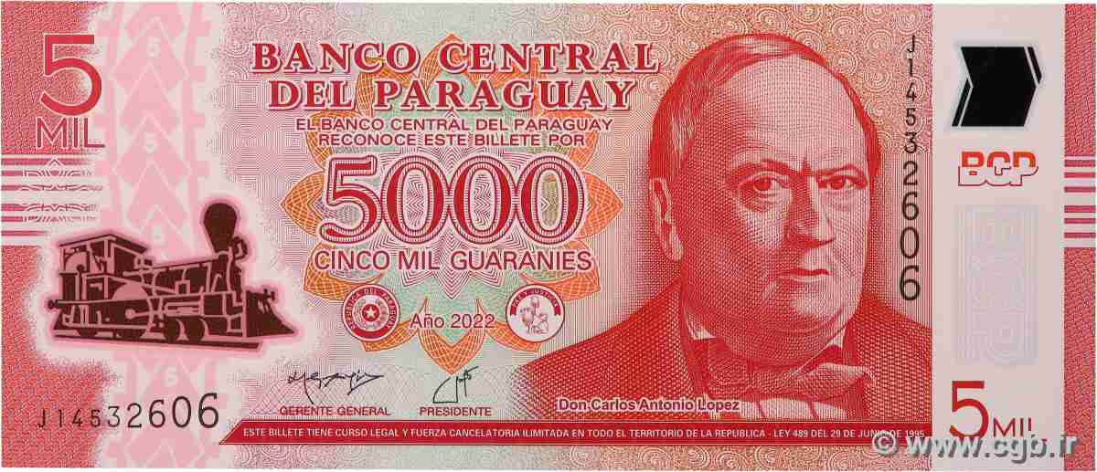 5000 Guaranies PARAGUAY 2022 P.234 UNC