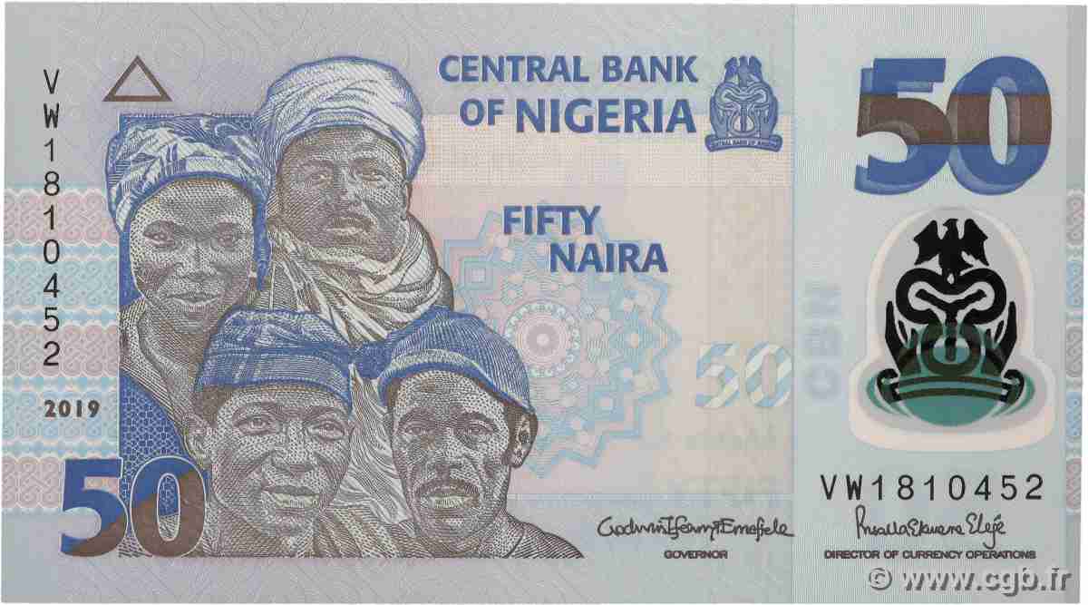 50 Naira NIGERIA 2019 P.40i UNC