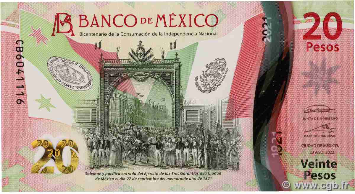 20 Pesos Commémoratif MEXICO 2021 P.132 FDC