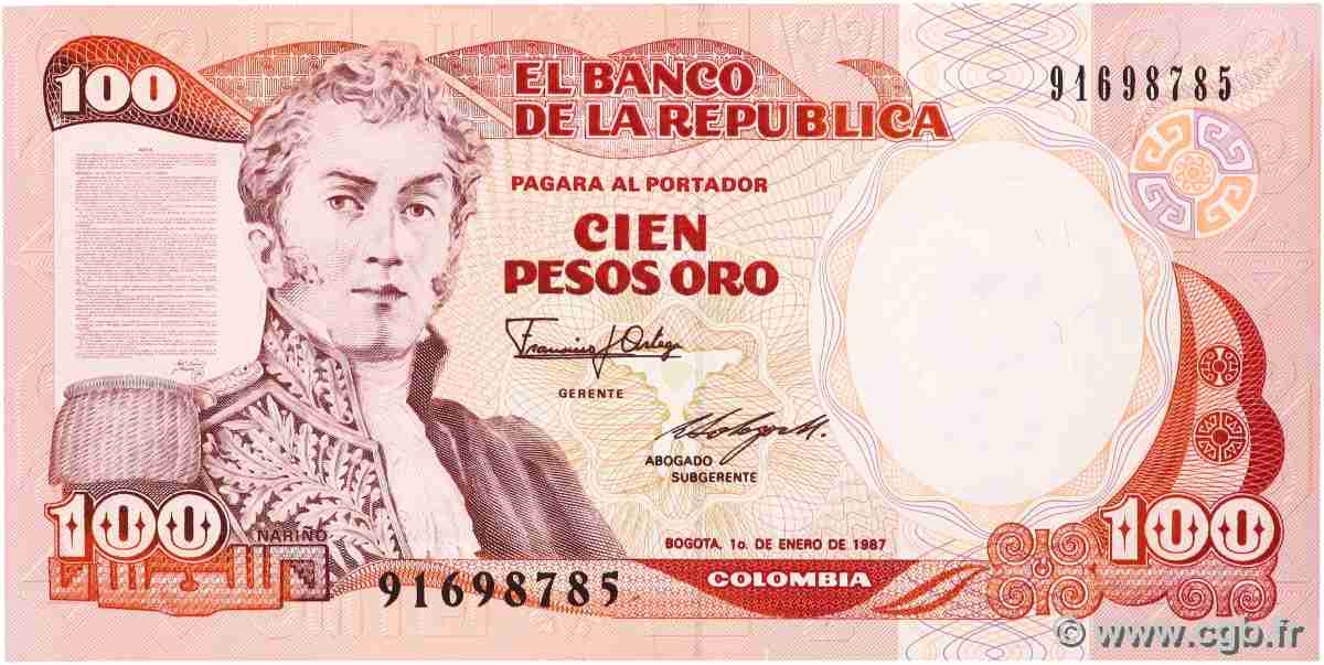 100 Pesos Oro COLOMBIA 1991 P.426c UNC-