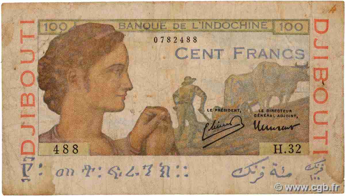 100 Francs DJIBOUTI 1946 P.19A TB