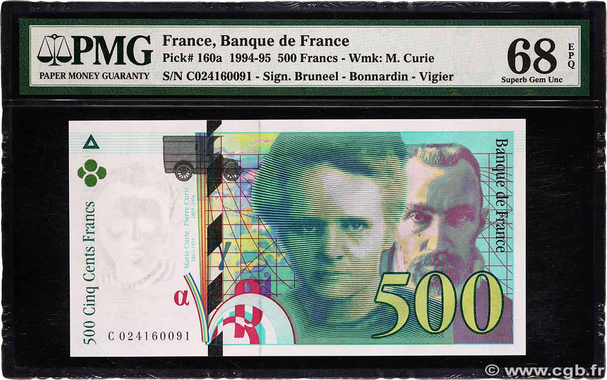 500 Francs PIERRE ET MARIE CURIE FRANCE 1994 F.76.01 NEUF