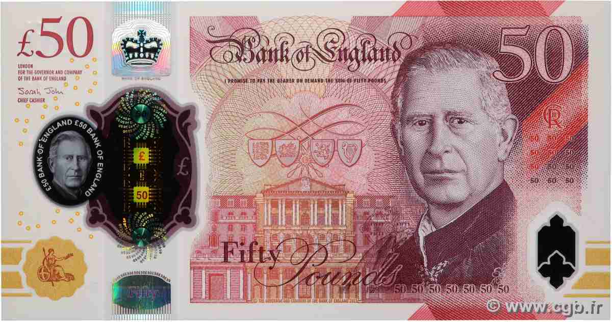 50 Pounds ENGLAND 2023 P.401 UNC