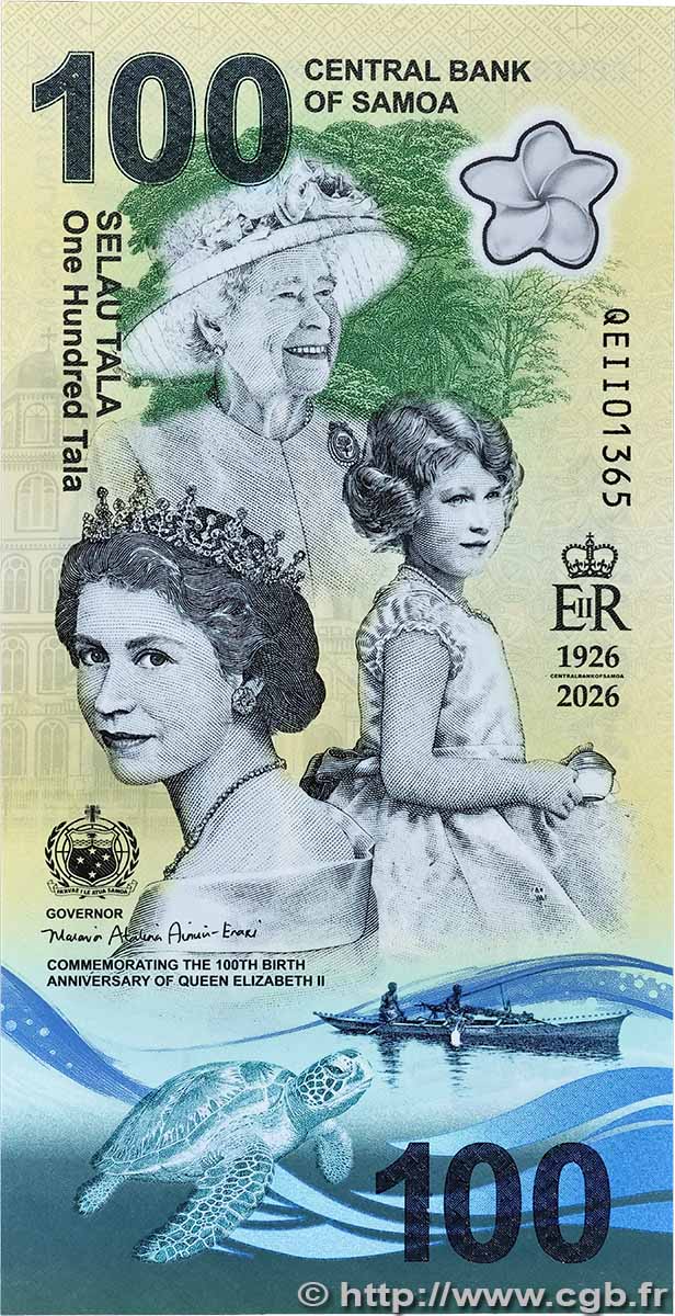 100 Tala SAMOA 2026 P.56 NEUF