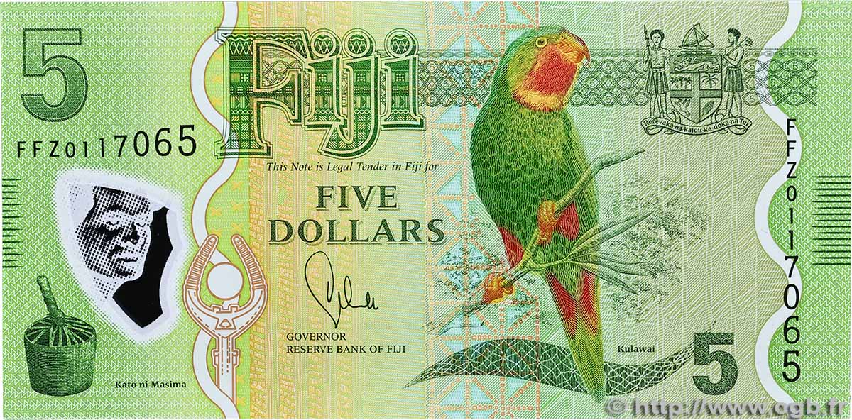 5 Dollars FIDJI 2013 P.115a NEUF