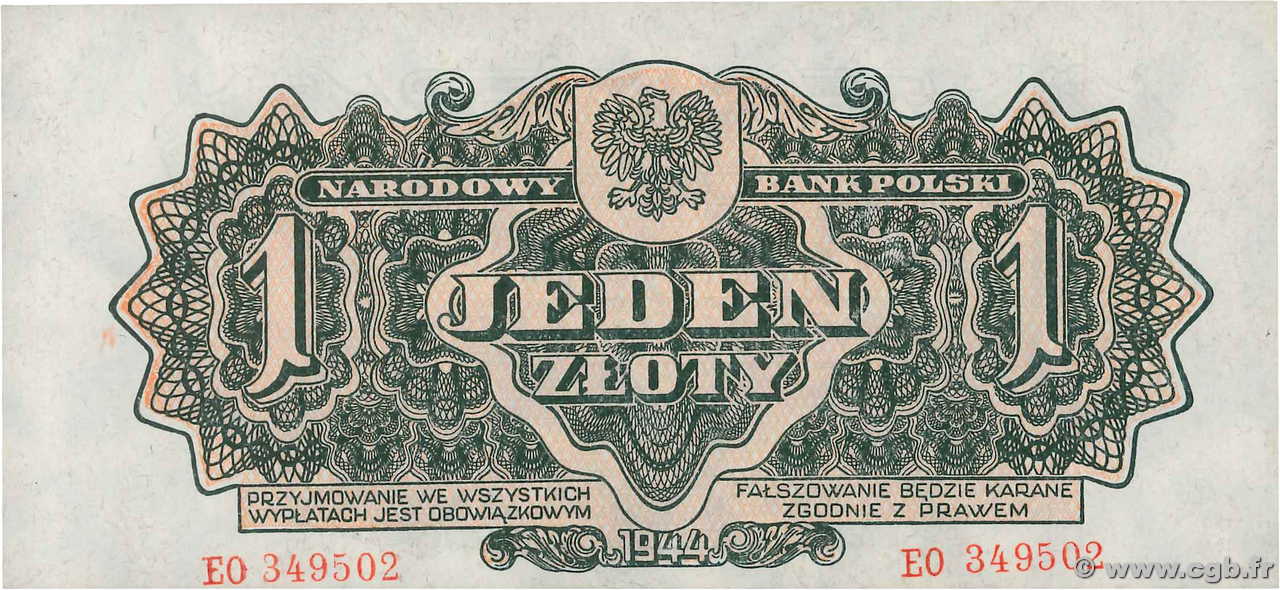 1 Zloty POLONIA  1944 P.105 FDC
