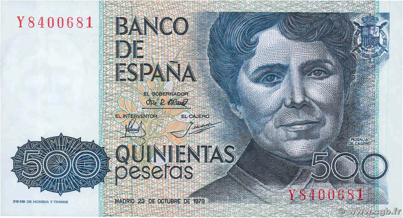 500 Pesetas ESPAGNE 1979 P.157 NEUF