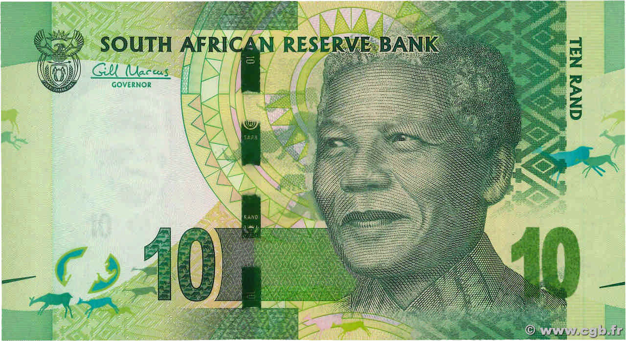 10 Rand SOUTH AFRICA 2012 P.133 UNC