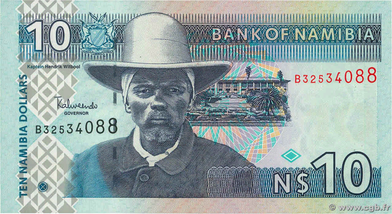 10 Namibia Dollars NAMIBIA 2001 P.04c UNC