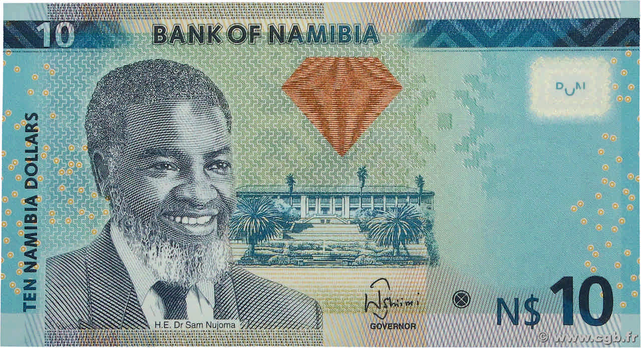 10 Namibia Dollars NAMIBIA 2012 P.11a UNC
