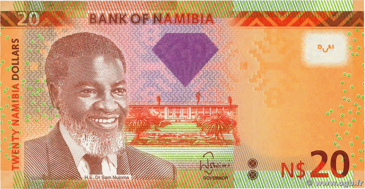 20 Namibia Dollars NAMIBIA 2011 P.12a UNC
