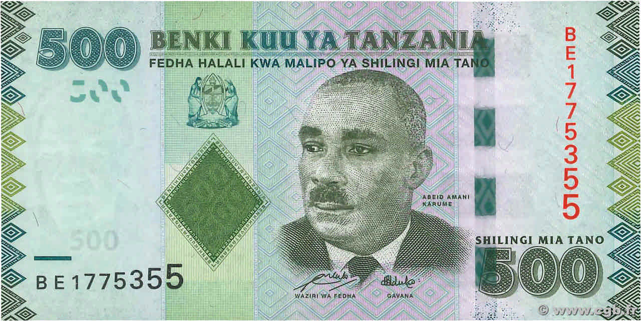 500 Shilingi TANZANIA 2010 P.40 UNC