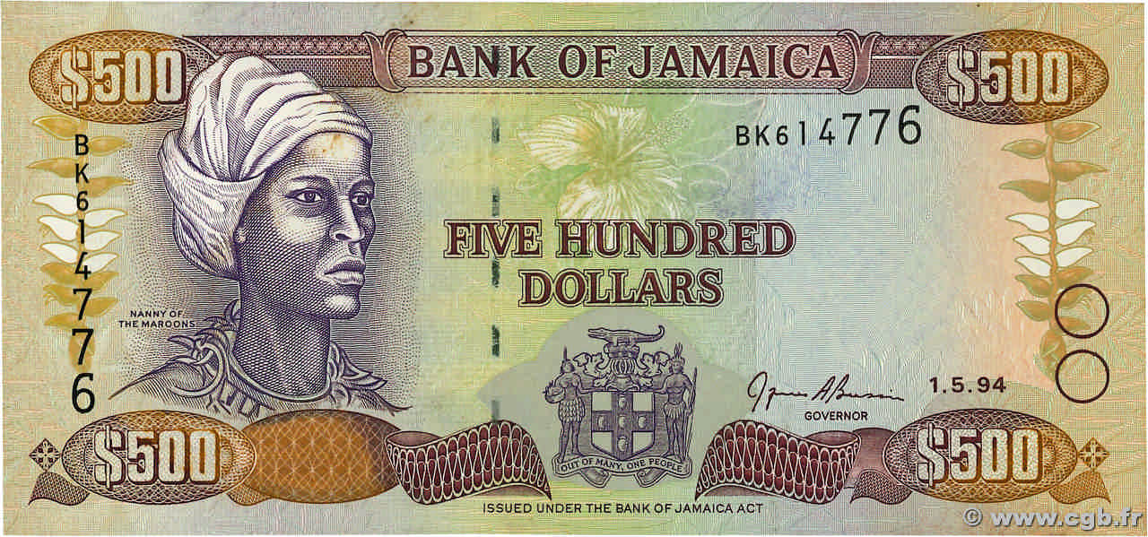 500 Dollars JAMAÏQUE  1994 P.77a pr.NEUF