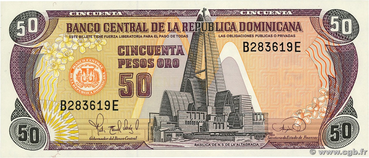 50 Pesos Oro RÉPUBLIQUE DOMINICAINE 1995 P.149a UNC-