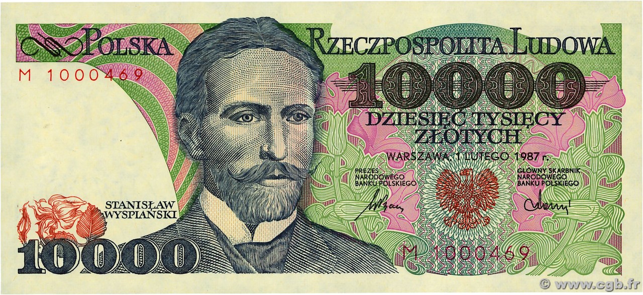 10000 Zlotych POLAND 1987 P.151a UNC