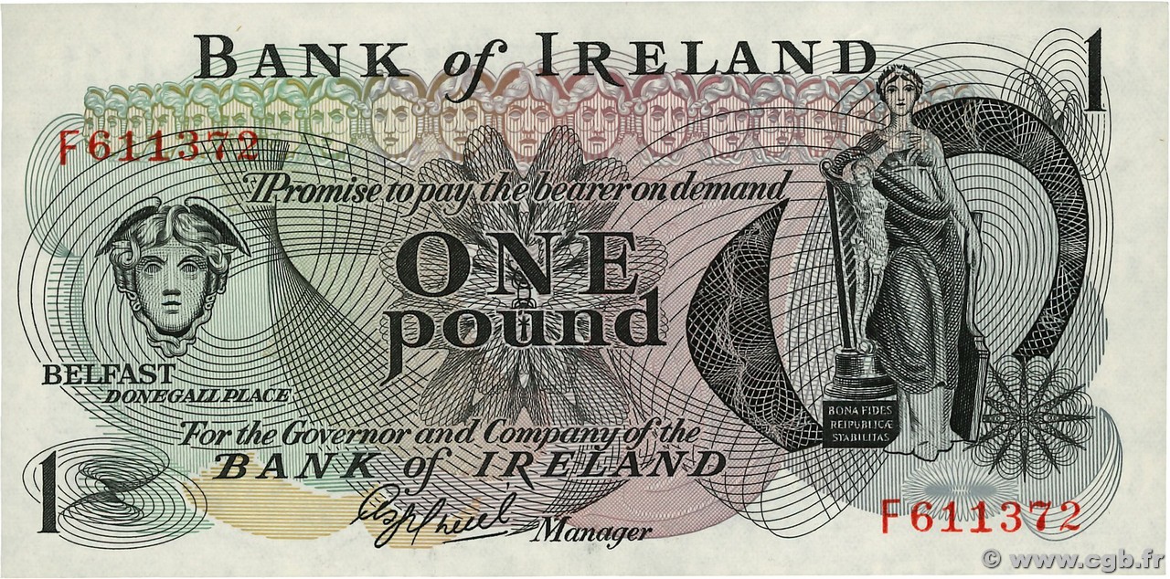 1 Pound NORTHERN IRELAND 1980 P.065 XF+