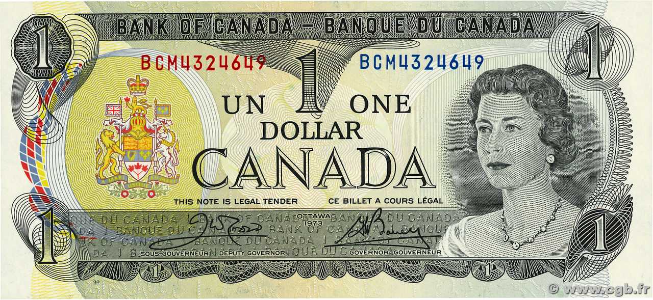 1 Dollar CANADA 1973 P.085c pr.NEUF