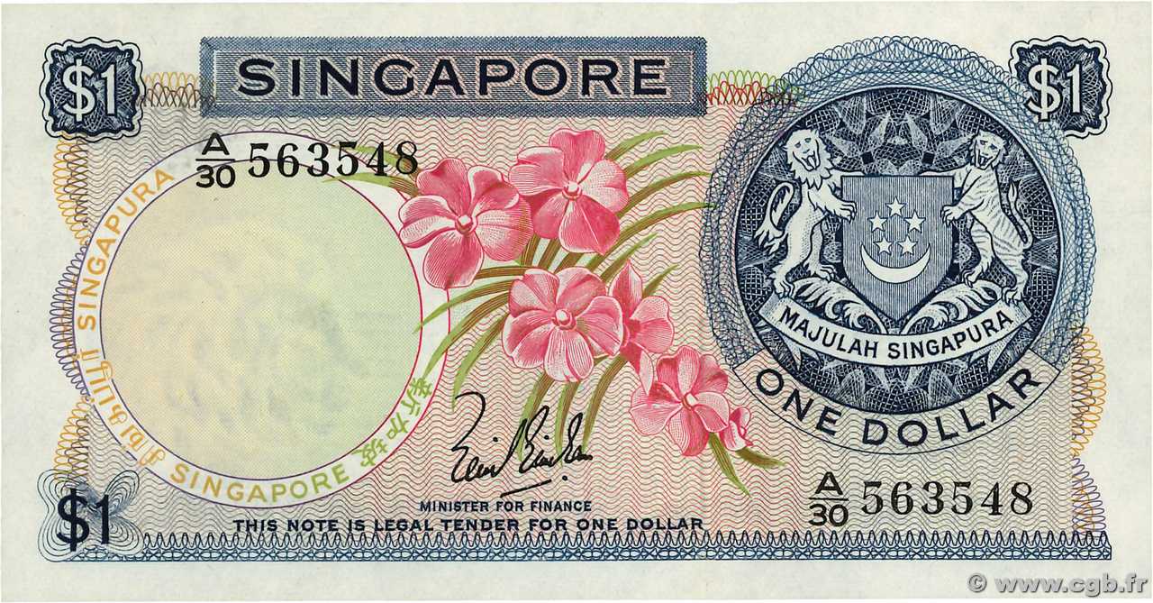 1 Dollar SINGAPUR 1967 P.01a ST