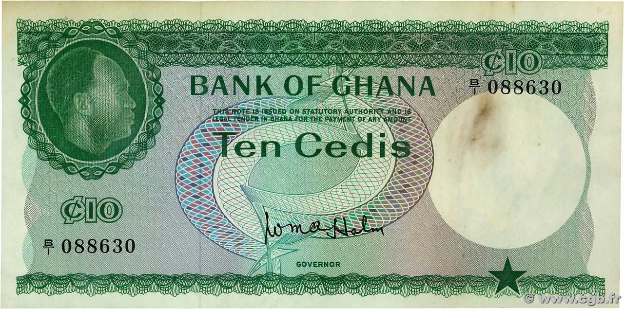 10 Cedis GHANA 1965 P.07a SS