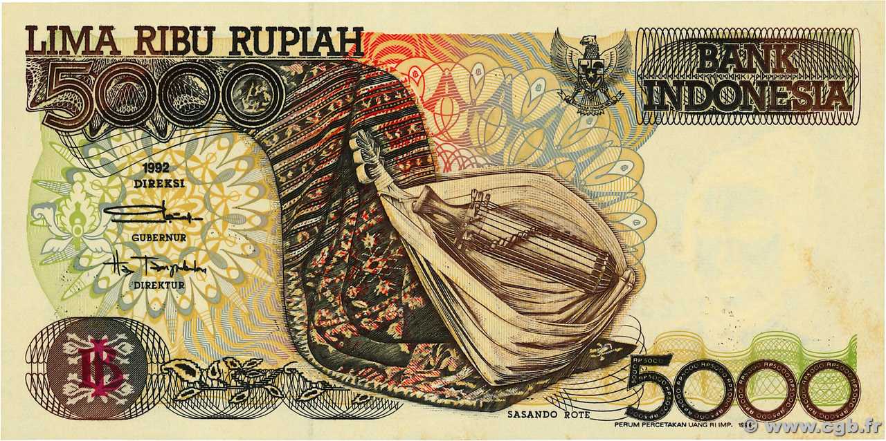 5000 Rupiah INDONESIA 1994 P.130c UNC-