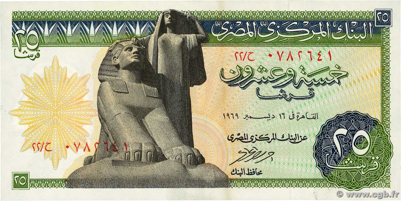 25 Piastres ÉGYPTE 1969 P.042a pr.NEUF