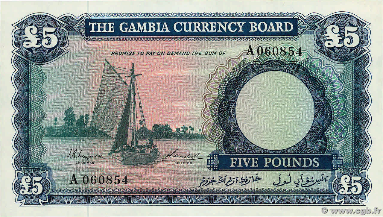 5 Pounds GAMBIA 1965 P.03a UNC