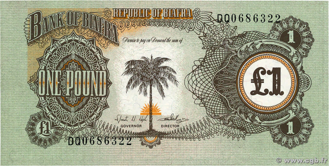 1 Pound BIAFRA 1969 P.05a UNC