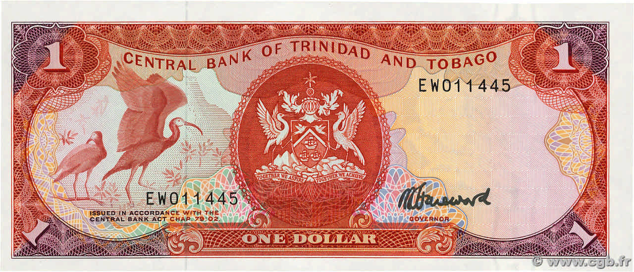 1 Dollar TRINIDAD and TOBAGO 1985 P.36c UNC