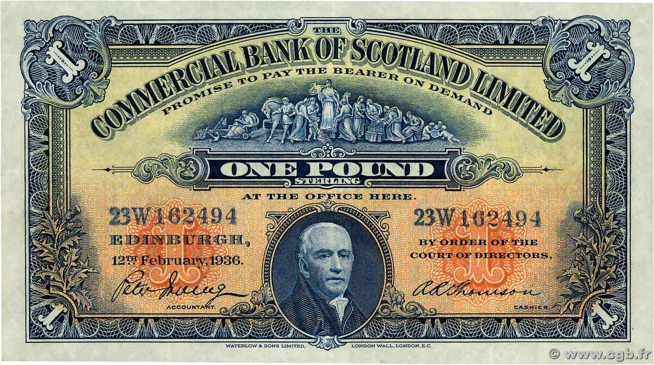 1 Pound SCOTLAND 1936 PS.331a VF