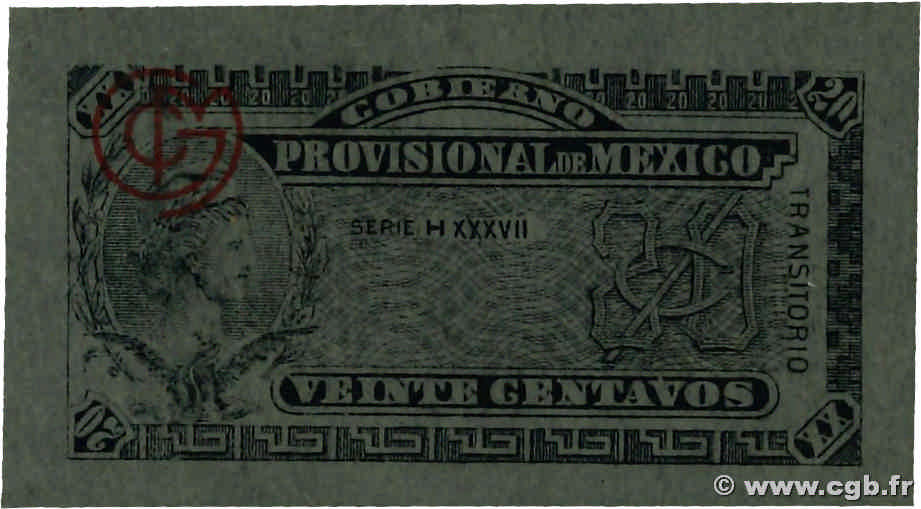 20 Centavos MEXICO 1914 PS.0699 UNC