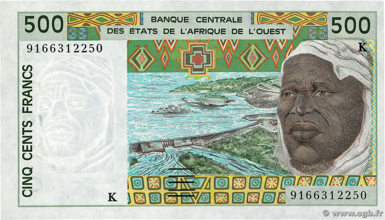 500 Francs WEST AFRICAN STATES 1991 P.710Ka UNC-