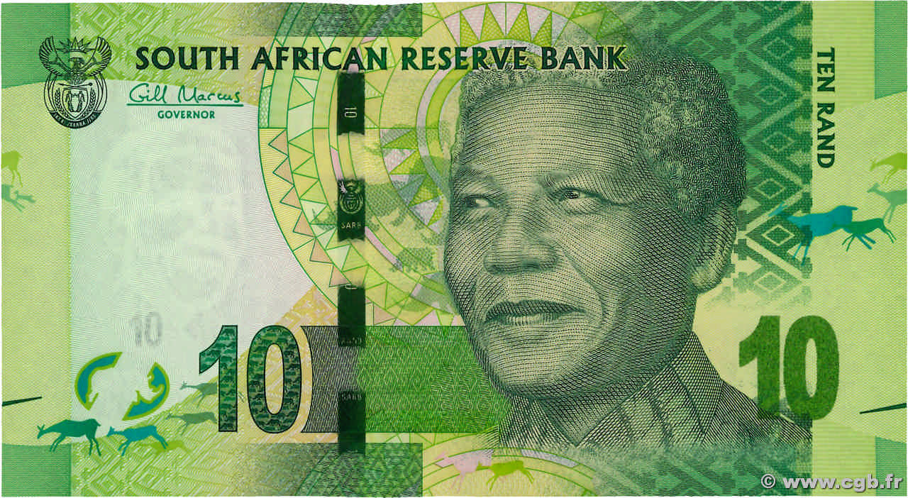 10 Rand SOUTH AFRICA 2012 P.133 UNC