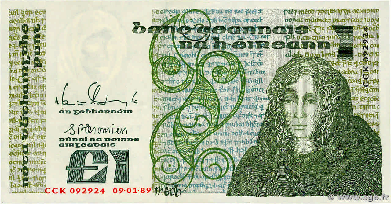 1 Pound IRLANDE 1989 P.070d SUP