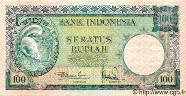 100 Rupiah INDONÉSIE  1957 P.051 NEUF