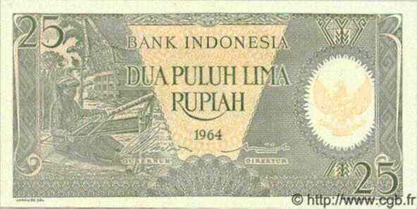 25 Rupiah INDONÉSIE  1964 P.095 NEUF
