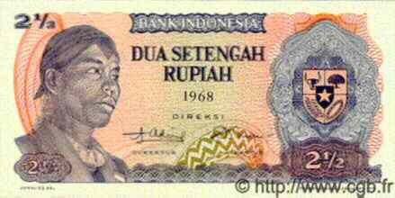 2.5 Rupiah INDONÉSIE  1968 P.103 pr.NEUF