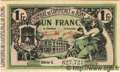 1 Franc ALGÉRIE Bône 1921 JP.12 NEUF