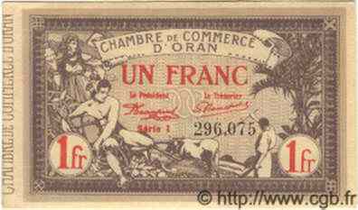 1 Franc ALGÉRIE Oran 1920 JP.11 pr.NEUF