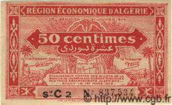 50 Centimes ALGÉRIE  1944 P.034 pr.NEUF