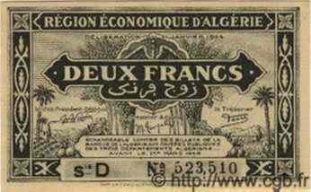 2 Francs ALGÉRIE  1944 P.038A NEUF