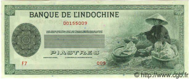50 Piastres Spécimen INDOCHINE FRANÇAISE 1945 P.077s SPL