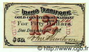 50 Dollars ÉTATS-UNIS D AMÉRIQUE  1882 H.-- SPL