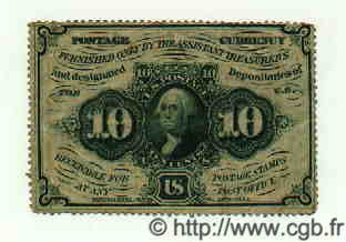 10 Cents ÉTATS-UNIS D AMÉRIQUE  1862 P.098b TTB