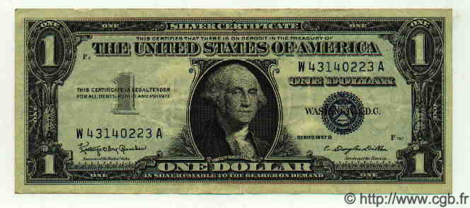 1 Dollar ÉTATS-UNIS D AMÉRIQUE  1957 P.419b TTB+