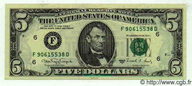 5 Dollars ÉTATS-UNIS D AMÉRIQUE Atlanta 1988 P.487 NEUF