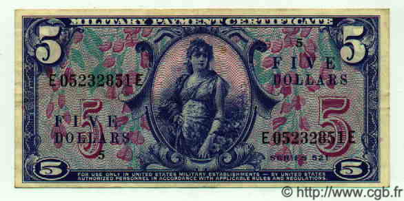 5 Dollars ÉTATS-UNIS D AMÉRIQUE  1954 P.M034 pr.SPL