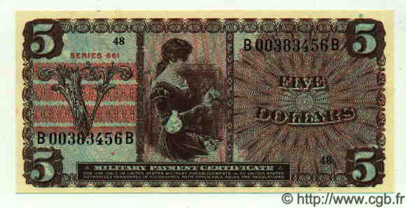 5 Dollars ÉTATS-UNIS D AMÉRIQUE  1965 P.M069 NEUF