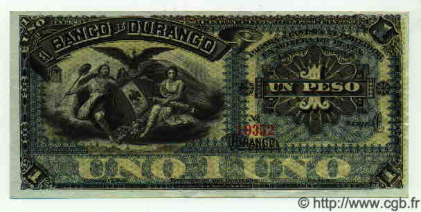 1 Peso MEXIQUE Durango 1915 PS.0272d SPL