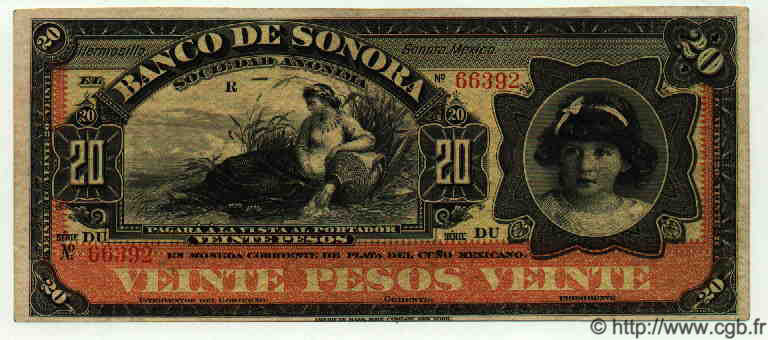 20 Pesos Non émis MEXIQUE  1915 PS.0421r TTB à SUP